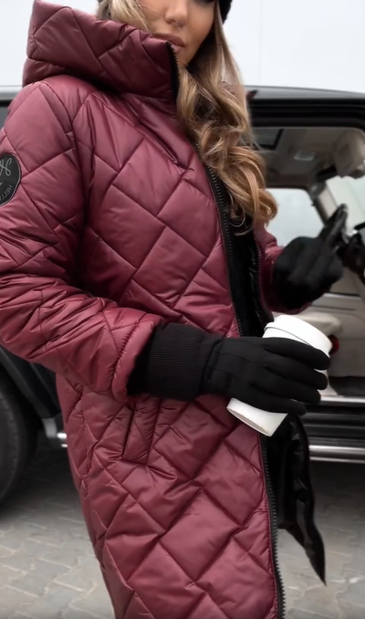 Bella | Elegant Quilted Puffer Jacket with Hood
