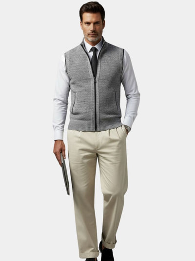 Elegant Gilet with Full Zip - Viretti