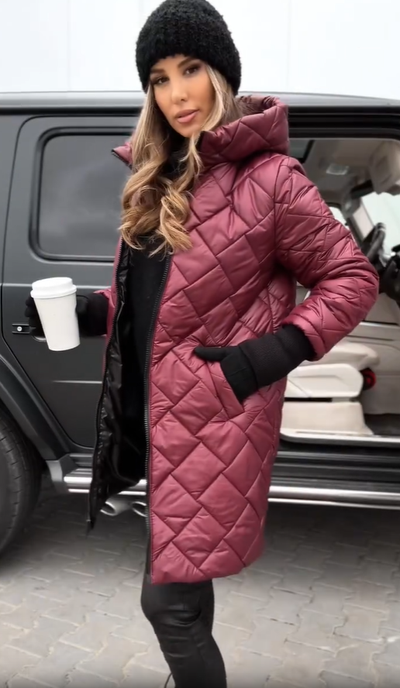 Bella | Elegant Quilted Puffer Jacket with Hood