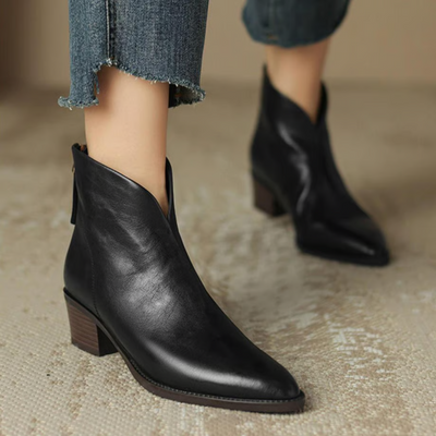 Anita - Luxury Ankle Boots with Low Heel