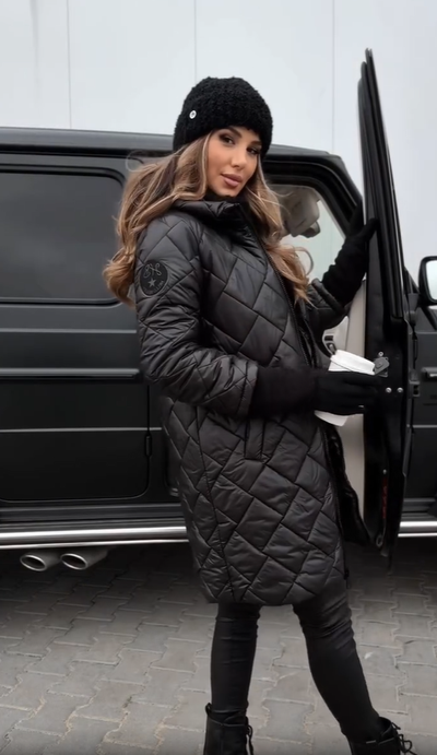 Bella | Elegant Quilted Puffer Jacket with Hood