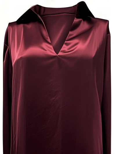 Naya™ – Elegant V-Neck Blouse for Day-to-Night Confidence