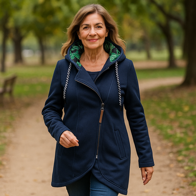 Eleonora™ – Winter Coat with Asymmetrical Zip