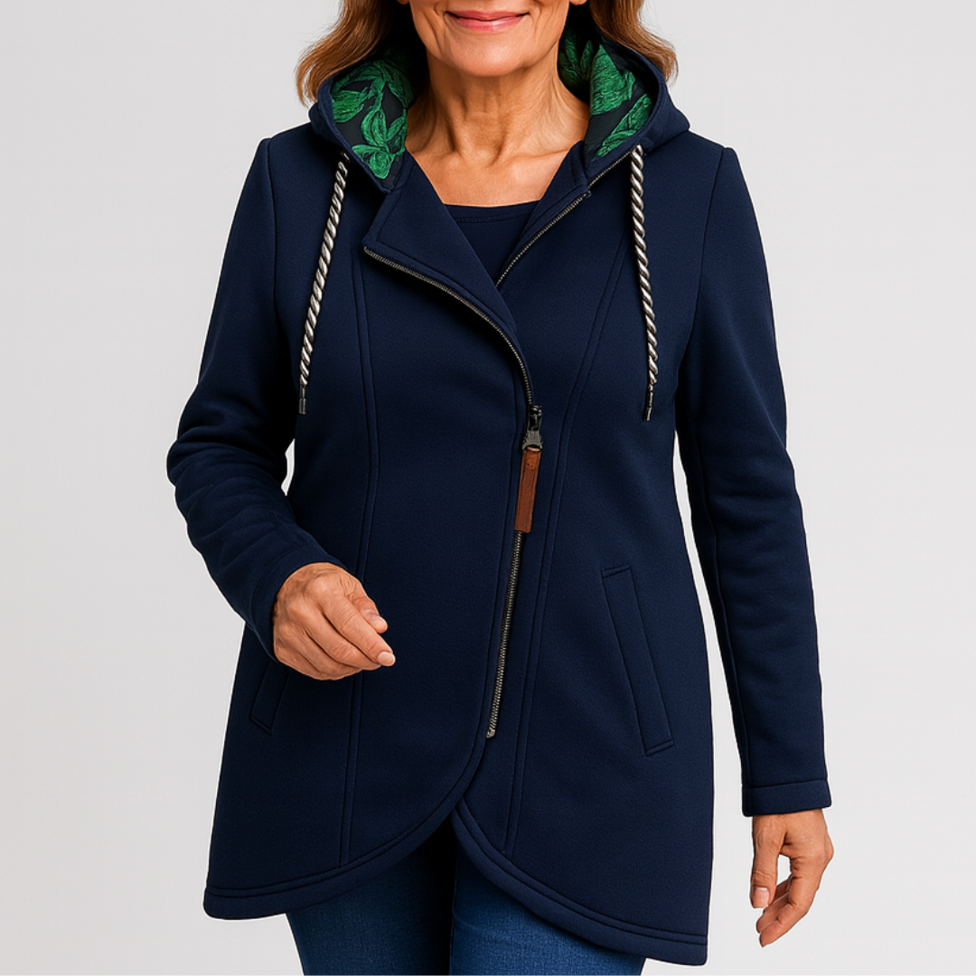 Eleonora™ – Winter Coat with Asymmetrical Zip