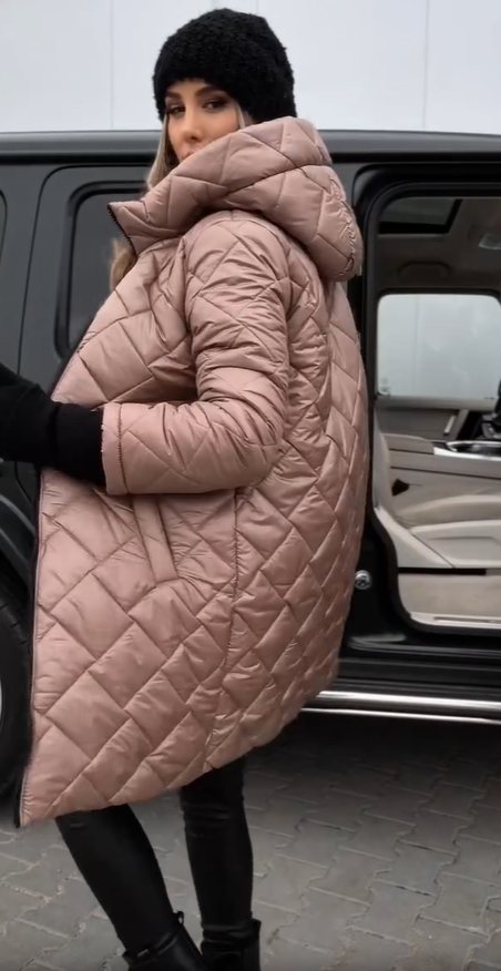 Bella | Elegant Quilted Puffer Jacket with Hood